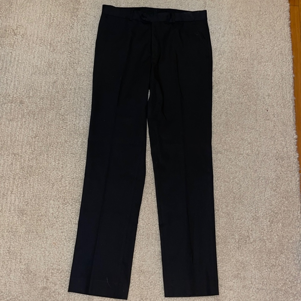 Mens black pinstripe dress pants